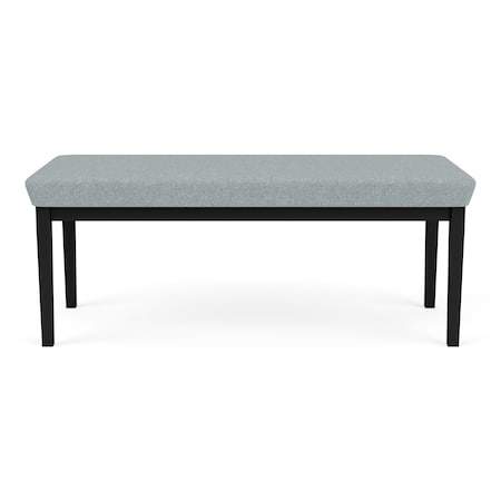 Lesro Lenox Steel 2 Seat Bench, Ash (Blue) Seat, Ash Back, 45 W 21 L 18.5 H, Linette Vinyl Seat LS2001